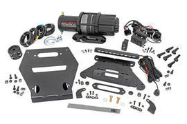 LED Light Winch Mount RS4500S 10 Inch Black Slimline Polaris RZR Pro R Rough Country