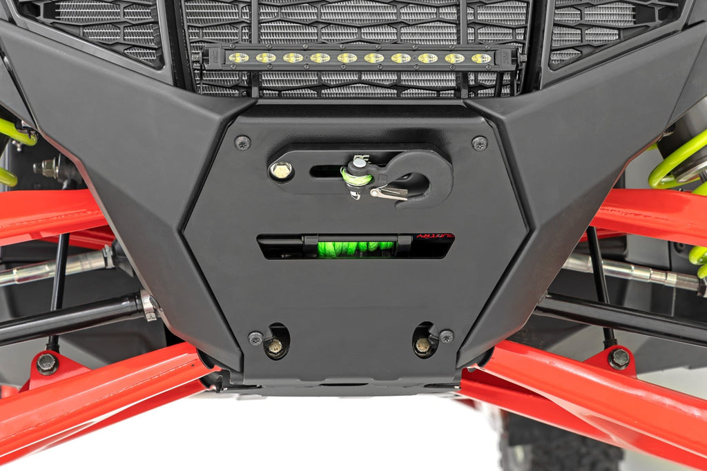 LED Light Winch Mount RS4500S 10 Inch Black Slimline Polaris RZR Pro R Rough Country