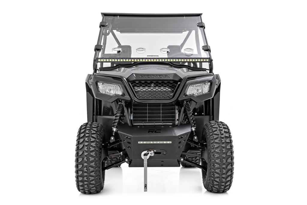 Winch Plate 10 Inch Black Slimline Honda Pioneer 520 Rough Country