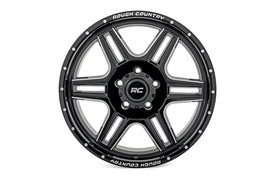 92 Series Wheel Machined One-Piece Gloss Black 18x9 6x5.5 +0mm Rough Country