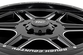 92 Series Wheel Machined One-Piece Gloss Black 20x9 6x5.5 +0mm Rough Country