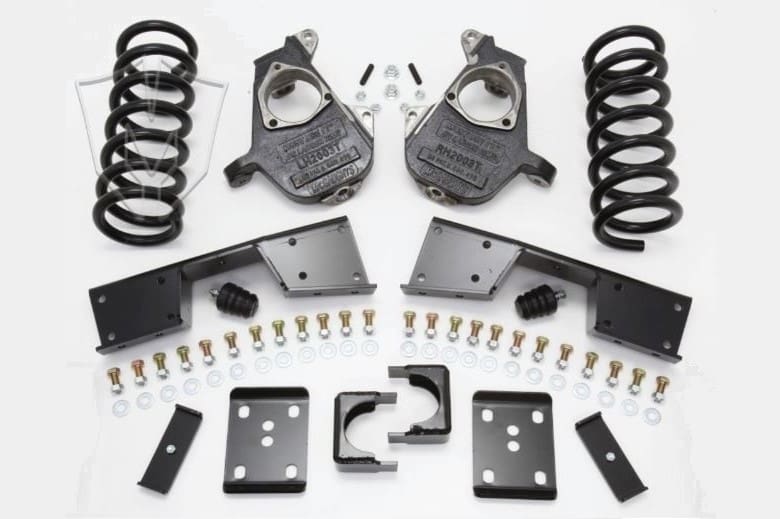 McGaughy's 4/6 Inch Spindle/Flip Kit Lowering Kit 2001-2006 Silverado/Sierra 1500 2WD Extended/Crew Cab with C-Style Spindles