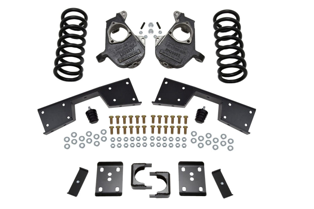 McGaughy's 4/6 Inch Spindle/Flip Kit Lowering Kit 1999-2000 Silverado/Sierra 1500 2WD Regular Cab with T-Style Spindles