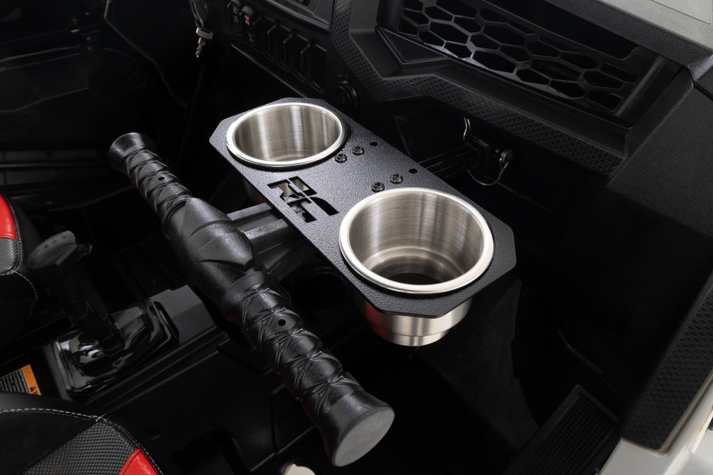 Passenger Grip Handle Dual Cup Holder Polaris RZR 4 900/RZR S 1000 Rough Country