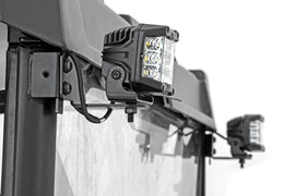 LED Light RR Cage Mount 2 Inch Black Spot Pair Polaris Ranger 1000/Ranger XP 900/1000 Rough Country