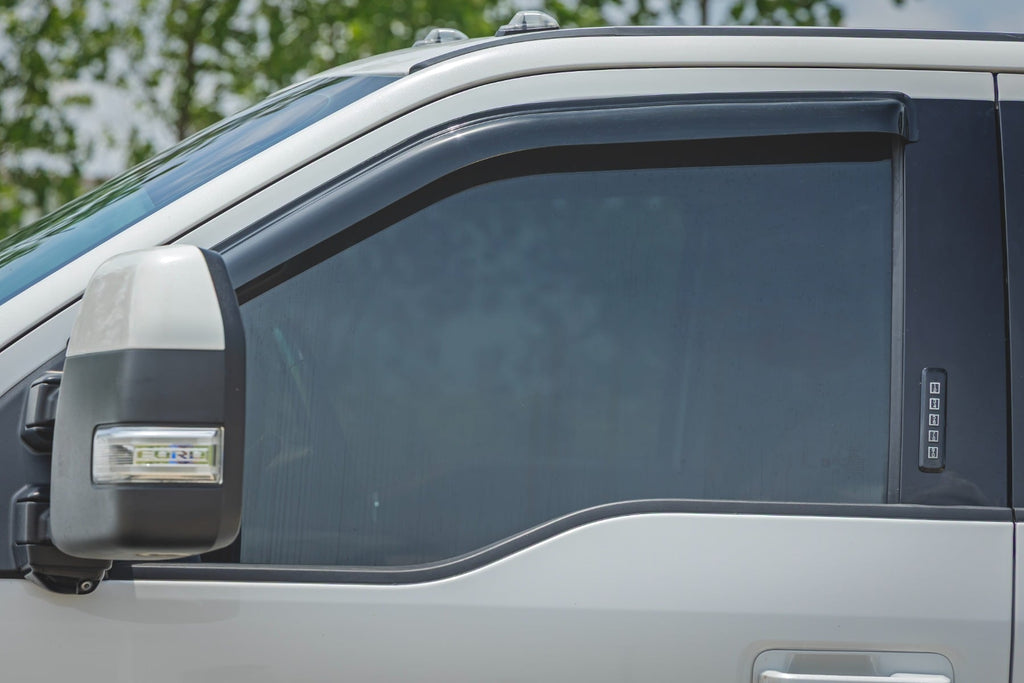 Side Window Deflectors Tape On Rain Guard Ford F-150/Lightning/F-250/F-350/Raptor (15-26) Rough Country
