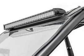 30 Inch Single Row Light Mount Front Black Series White DRL Polaris RZR Turbo R Rough Country