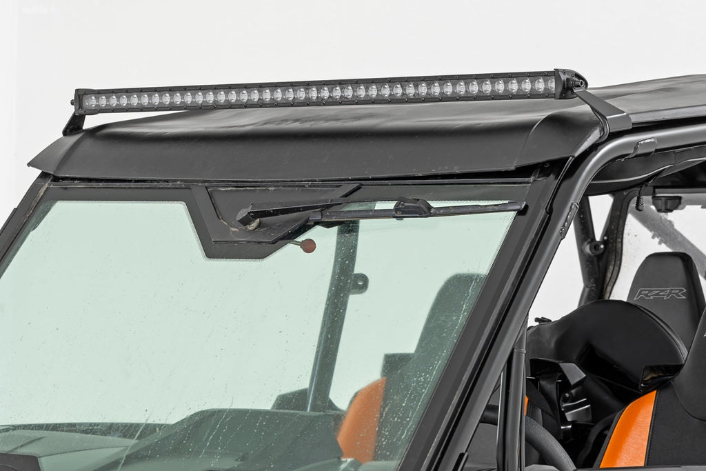 LED Light Kit Front Mount 40 Inch Black-Series Single Row Polaris RZR XP 4 1000 (2024) Rough Country