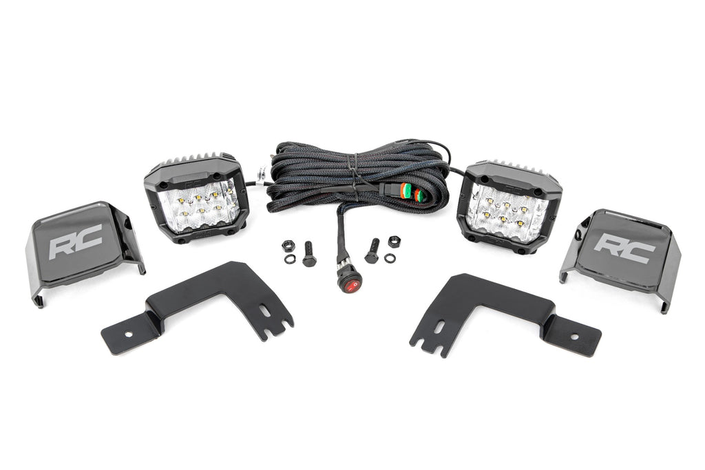 LED Light Under Bed Mount 3 Inch Chrome Pair Wide Angle Polaris XPEDITION ADV 5 Rough Country