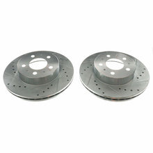 Cargar imagen en el visor de la galería, Power Stop 95-97 Ford Crown Victoria Front Evolution Drilled &amp; Slotted Rotors - Pair