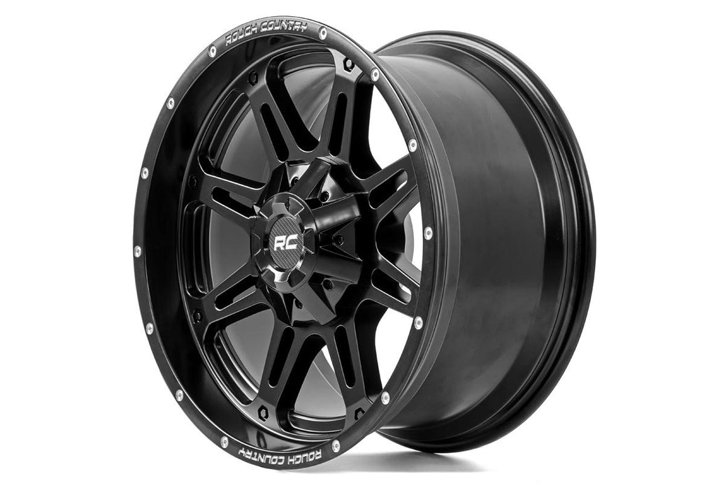 94 Series Wheel One-Piece Matte Black 20x10 8x6.5 -18mm Rough Country