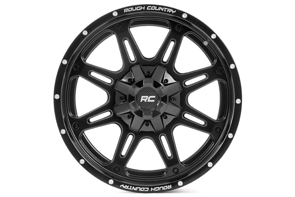 94 Series Wheel One-Piece Matte Black 20x10 8x6.5 -18mm Rough Country