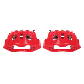 Power Stop 11-19 Chevrolet Silverado 2500 HD Rear Red Calipers w/Brackets - Pair