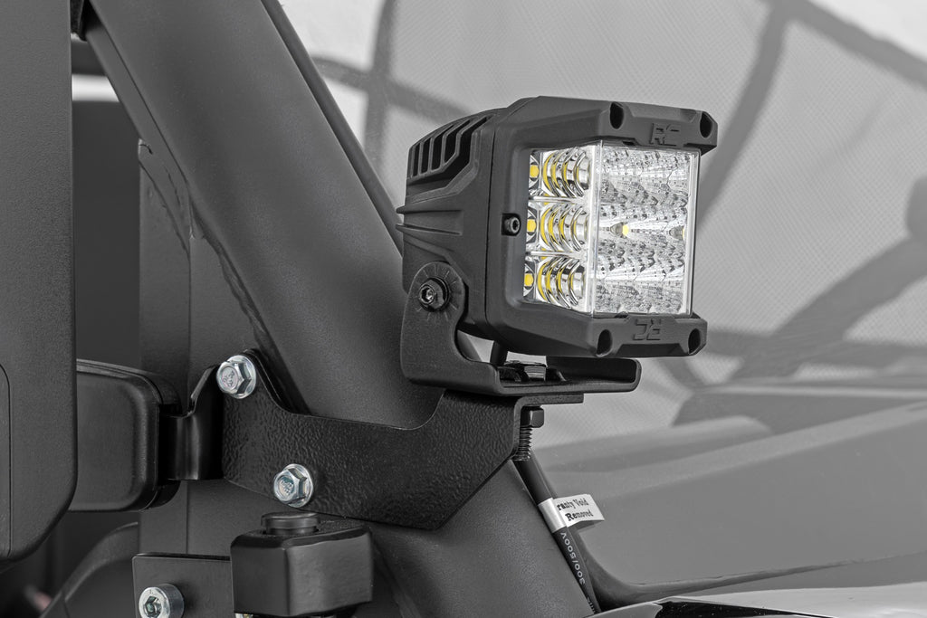 LED Light Kit Cage Mount 2 Inch Black Pair White DRL CFMOTO UFORCE 1000 Rough Country