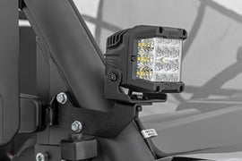 LED Light Kit Cage Mount 2 Inch Chrome Pair Wide Angle CFMOTO UFORCE 1000 Rough Country