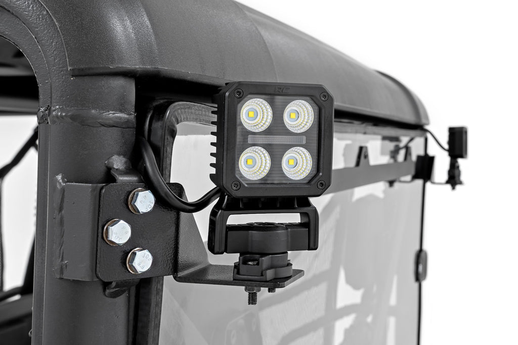 LED Light Kit Rear Mount 2 Inch Black Pair CFMOTO UFORCE 1000 Rough Country