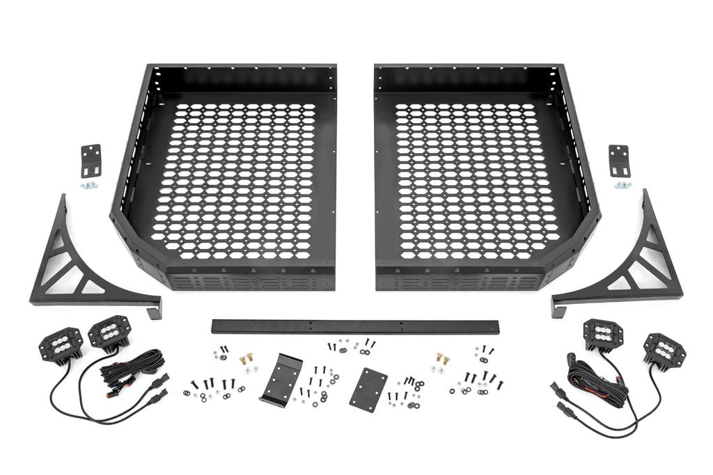 Cargo Rack Dual 2 Inch Black LED Pairs Flush Mount CFMOTO UFORCE 1000 Rough Country