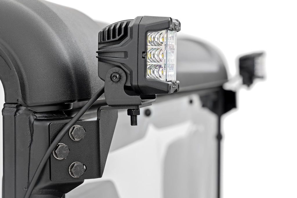 LED Light Kit Rear Mount 2 Inch Black Pair CFMOTO UFORCE U10 Pro Rough Country