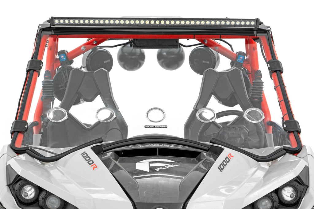 LED Light Kit Front Mount 40 Inch Black Single Row Can-Am Commander Max 1000 Rough Country