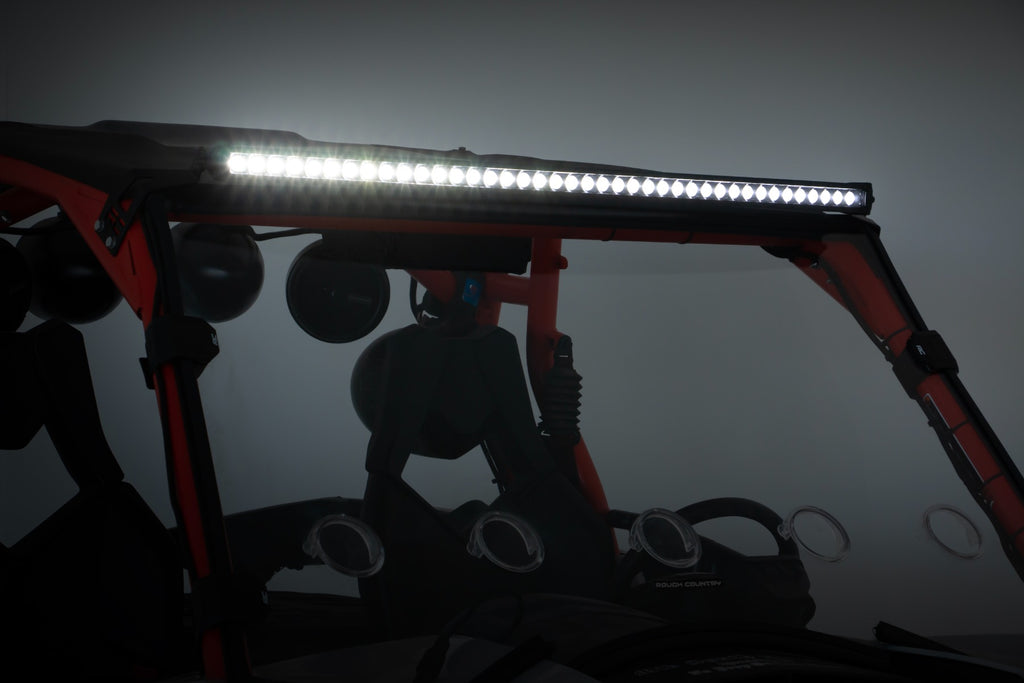 LED Light Kit Front Mount 40 Inch Black Single Row Can-Am Commander Max 1000 Rough Country