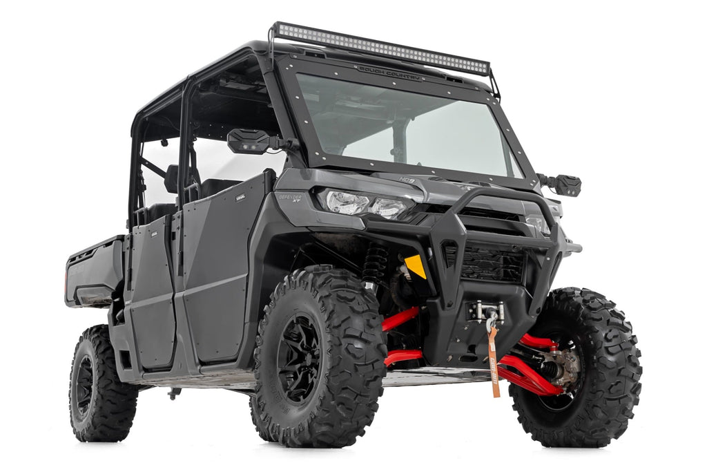 Aluminum Control Arms High Clearance w/ 2 Inch Forward Offset Red Can-Am Defender HD Rough Country