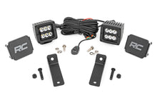 Cargar imagen en el visor de la galería, LED Light Kit Rear Mount 2 Inch Black Pair Flood Can-Am Maverick Sport 1000R Rough Country