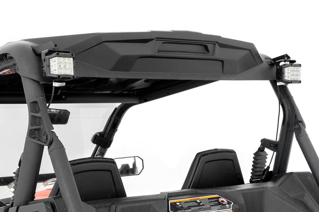 LED Light Kit Rear Mount 2 Inch Chrome Pair Wide Angle Can-Am Maverick Sport 1000R Rough Country