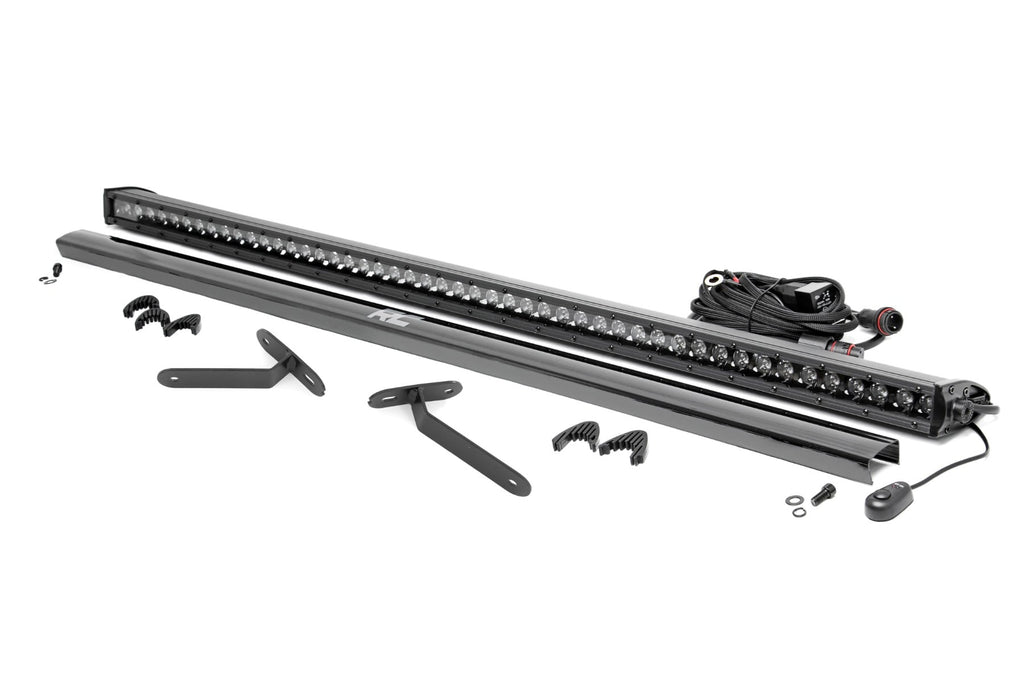 LED Light Deck Roof 50 Inch Black Single Row Can-Am Defender MAX HD10 Rough Country