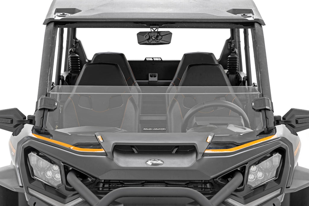 Half Windshield Scratch Resistant Can-Am Commander XT (21-22) Rough Country
