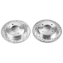Cargar imagen en el visor de la galería, Power Stop 97-06 Hyundai Elantra Rear Evolution Drilled &amp; Slotted Rotors - Pair