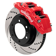 Cargar imagen en el visor de la galería, Wilwood 15-21 Toyota 4Runner Aero6-DM Red Front Brake Kit - Drilled &amp; Slotted