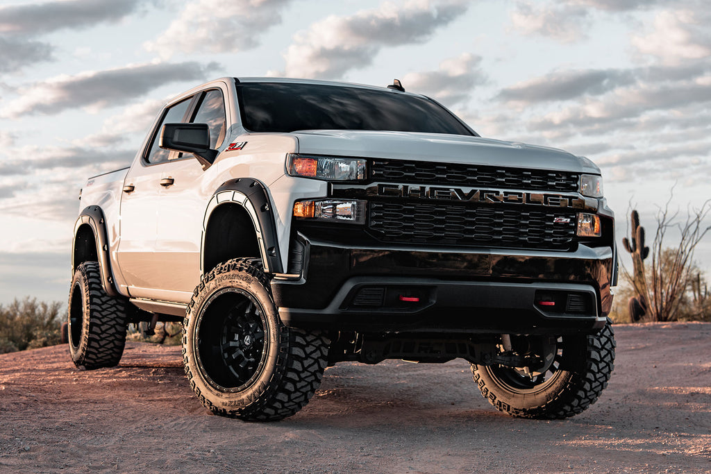 Fender Flares Defender GB8 Mosaic Black Chevy Silverado 1500 (19-26) Rough Country