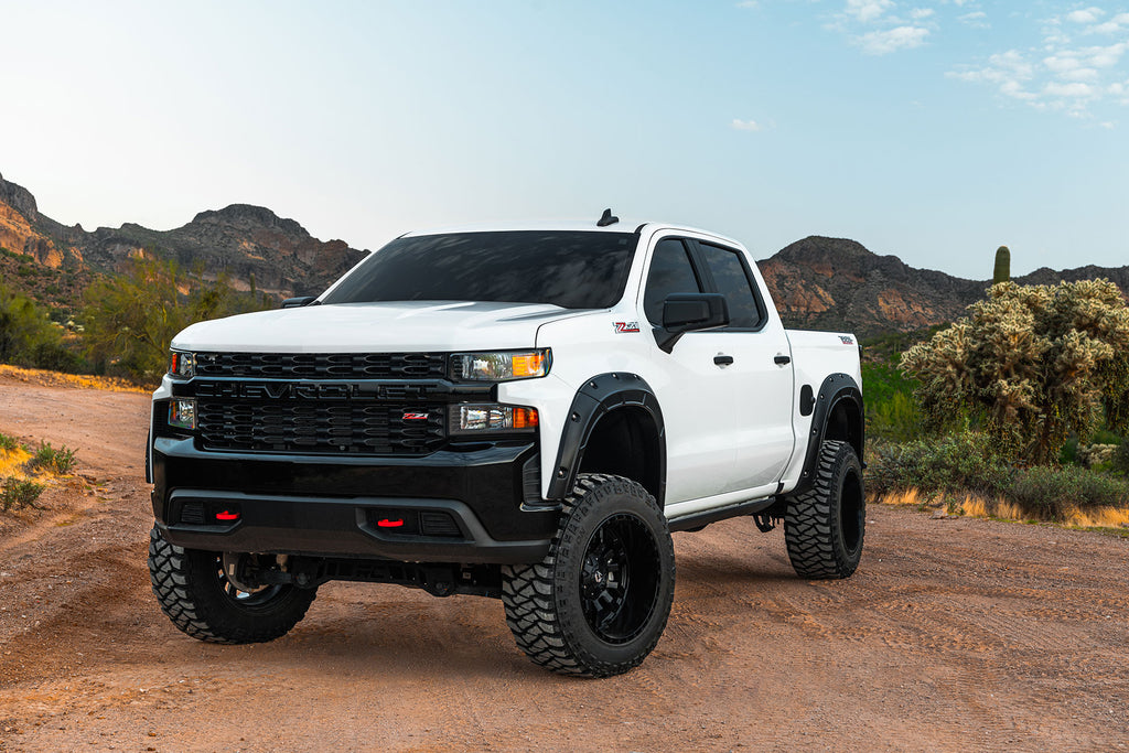 Fender Flares Defender GB8 Mosaic Black Chevy Silverado 1500 (19-26) Rough Country