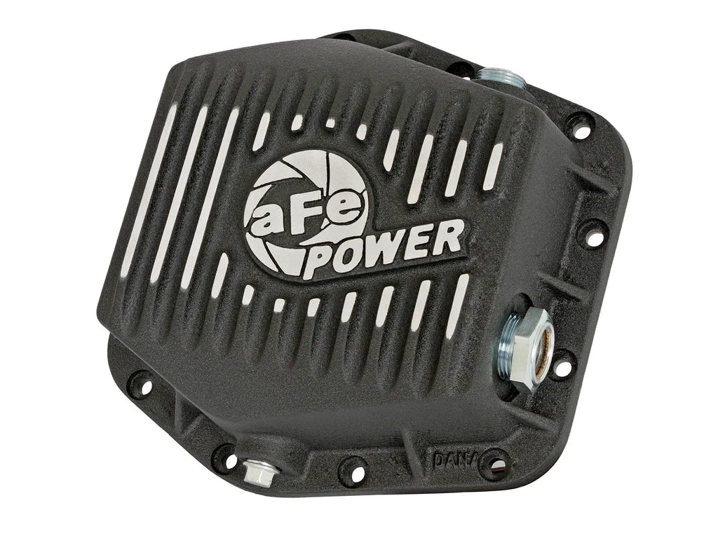 aFe Power Rear Differential Cover (Machined Black) 15-22 GMC Canyon /Chevy Colorado 12 Bolt Axles w/ Gear Oil