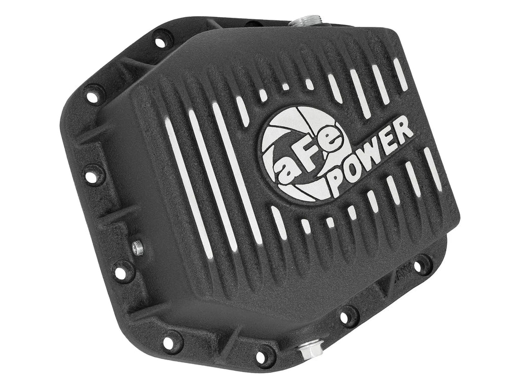 aFe Power Rear Differential Cover (Machined Black) 15-22 GMC Canyon /Chevy Colorado 12 Bolt Axles w/ Gear Oil