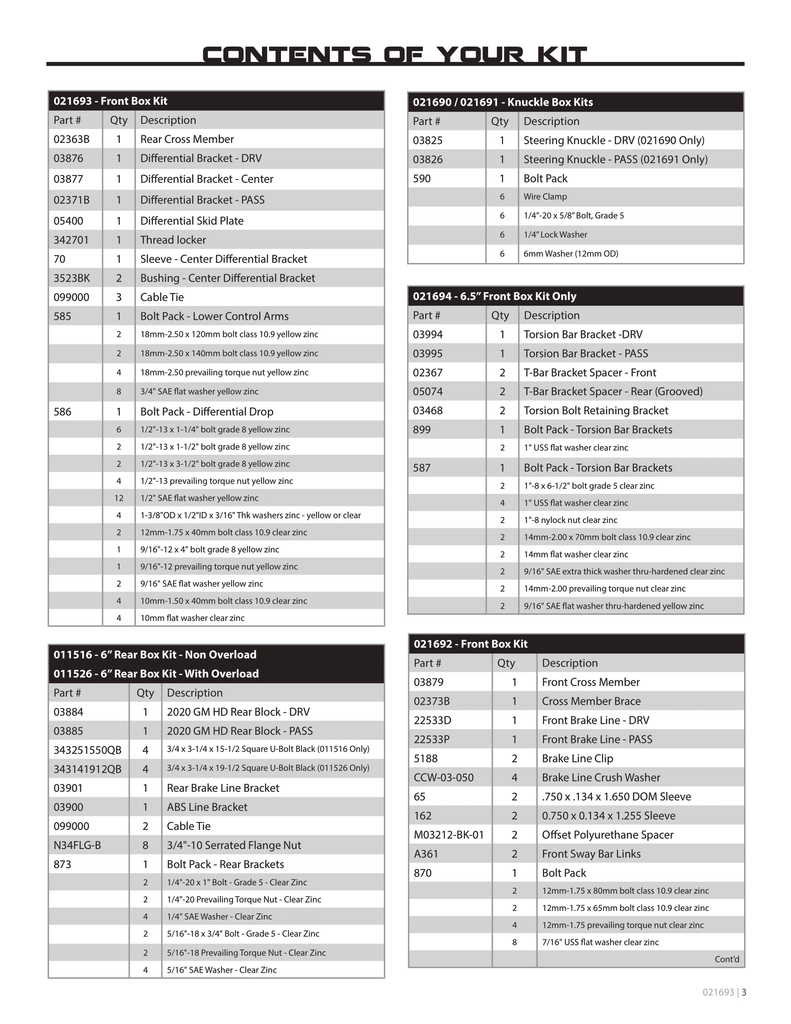 BDS 6.5in. Suspension Lift Kit | BDS753FS | 2020 - 2024 Chevy / GMC / Silverado / Sierra / 2500HD / 3500HD