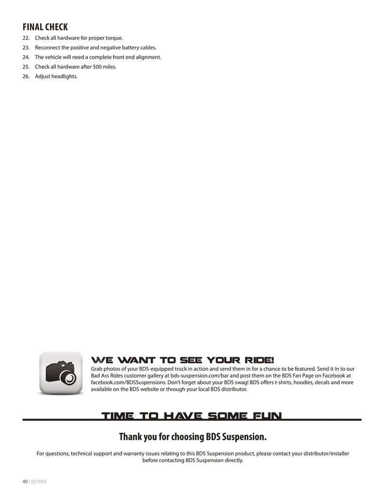 BDS 6.5in. Suspension Lift Kit | BDS753FS | 2020 - 2024 Chevy / GMC / Silverado / Sierra / 2500HD / 3500HD