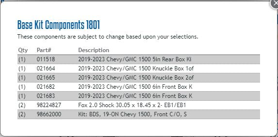 BDS 6 in. Suspension Lift with Fox Performance Series Shocks & Struts | BDS1801FSR | 2019 - 2026 Chevrolet / GMC / Silverado / Sierra 1500 Gas