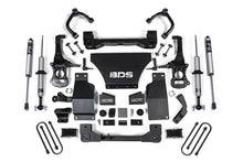 Load image into Gallery viewer, 25-Up Silverado/Sierra 1500 4WD 4 Inch Suspension Lift Kit V8 Gas 3 Inch Rear Block Fox 2.0 IFP PS Snap Ring Strut Front Fox 2.0 IFP PS Rear BDS Suspension