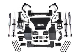 25-Up Silverado/Sierra 1500 4WD 4 Inch Suspension Lift Kit V8 Gas 3 Inch Rear Block Fox 2.0 IFP PS Snap Ring Strut Front Fox 2.0 IFP PS Rear BDS Suspension