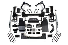Cargar imagen en el visor de la galería, 25-Up Silverado/Sierra 1500 4WD 4 Inch Suspension Lift Kit 3.0 Diesel / 2.7 Gas 3 Inch Rear Block Spacer Front Fox 2.0 PS Rear BDS Suspension
