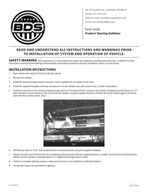 BDS Steering Stabilizer Mounting Bracket | 1988 - 1998 GM Trucks & 1992 - 1999 GM SUV | BDS55326 | 55326