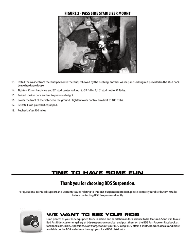 BDS Single Stabilizer & Mounting Kit | BDS2004SH | 2015 - 2024 Chevy / GMC / Silverado / Sierra / 2500HD / 3500HD