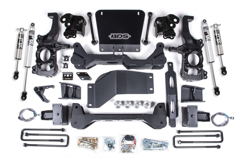 20-24 GM 2500HD/3500HD 4wd 5 Inch Suspension Lift System, 4.5 Inch Rear Lift, Block, w/ overload Fox 2.5 HTO BDS Suspension
