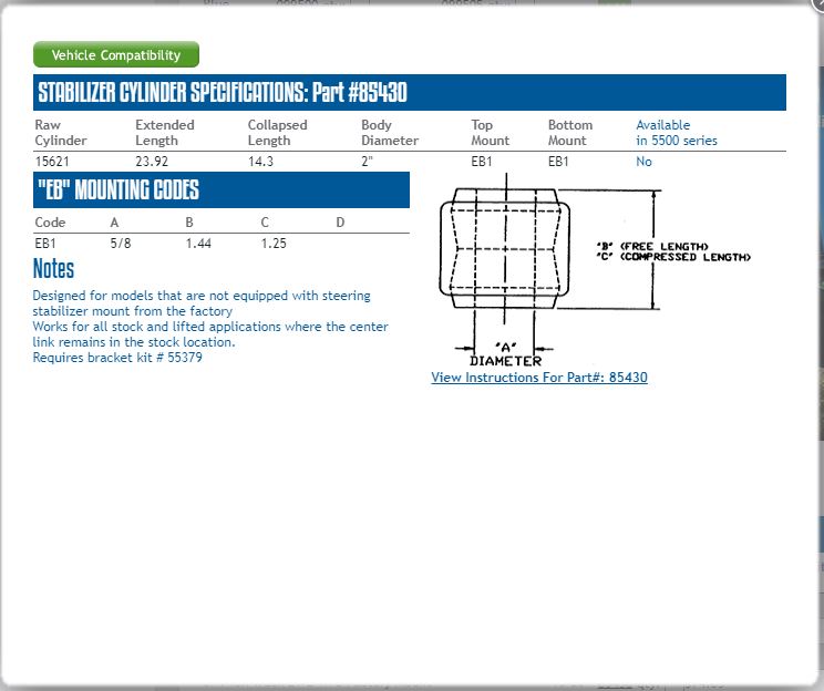 BDS NX2 Single Stabilizer / Shock | BDS85430 / 85430 | 2015 - 2024 Chevy / GMC / Silverado / Sierra / 2500HD / 3500HD