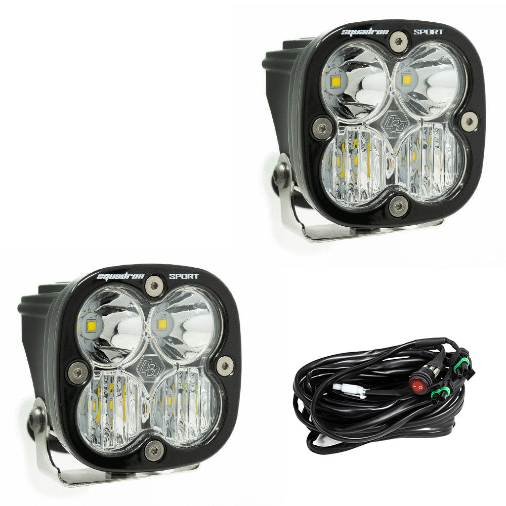 Baja Designs Squadron Sport Driving/Combo Pair LED Light Pods - Clear | 557803