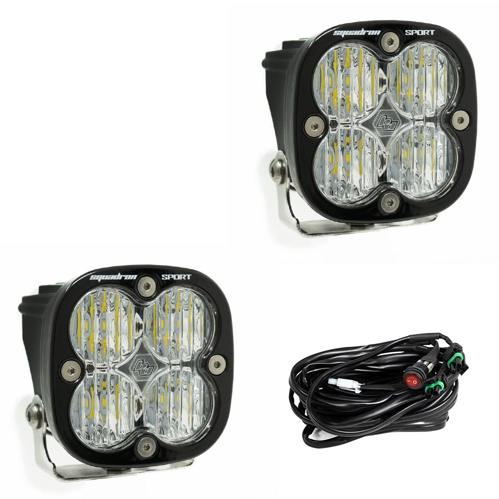 Baja Designs Squadron Sport Wide Cornering Pair LED Light Pods - Clear | 557805