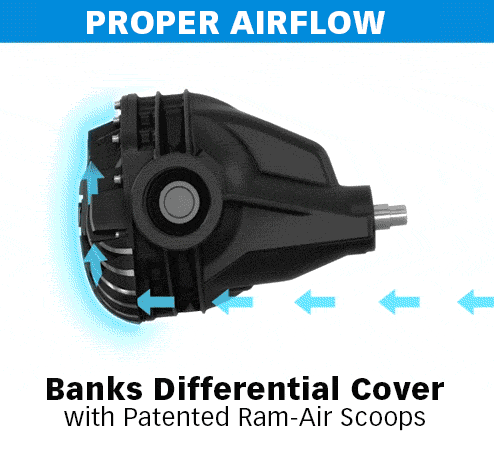 Banks 85-19 Ford F250/F350 Kit de cubierta de diferencial Black-Ops de 10,25 pulgadas y 12 pernos