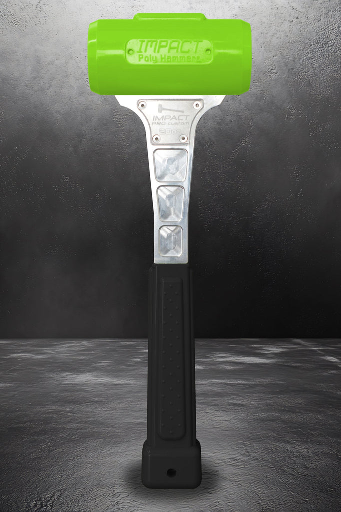 Impact Poly Hammers 20 oz Custom Lime Head / Black Handle Polyurethane Dead Blow Hammer