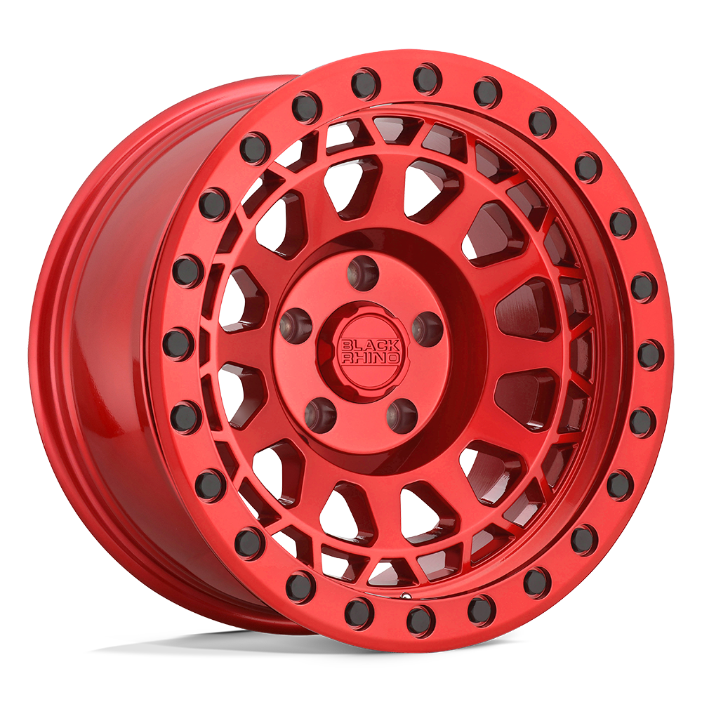 Black Rhino Primm Wheel | Candy Red with Black Bolts | 17 in. x 9 in. | 5 x 127 mm Bolt Pattern | -18 mm Offset